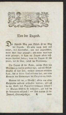 Von der Tugend
