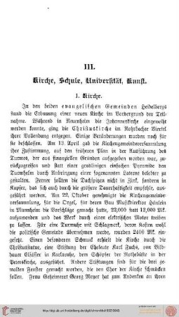 III. Kirche, Schule, Universität und Kunst