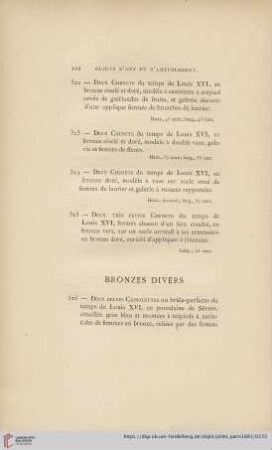 Bronzes Divers (Nr. 326 - 331)