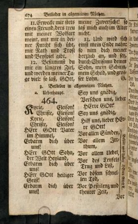 674-702, 3. Bettlieder in allgemeinen Nöthen
