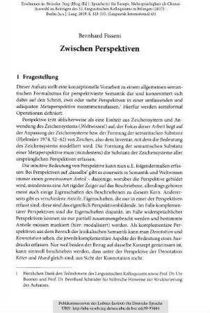 Zwischen Perspektiven