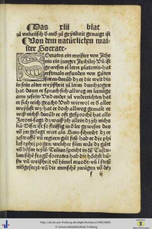 Von dem natürlichen maister Socrate