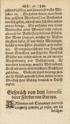 Gespräch von dem Interesse derer Fürsten von Europa.