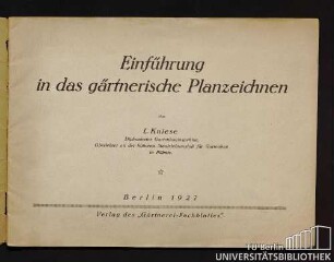 Einführung in das gärtnerische Planzeichnen