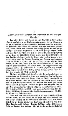 "Ueber Zweck und Methode des Unterrichts in der deutschen Sprache." : Berichte