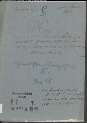 Zivilstandsregister der Munizipalität Lotte (Todesfälle 1811, Oktober bis November). (Gemeinde: Lotte, Kreis Tecklenburg)