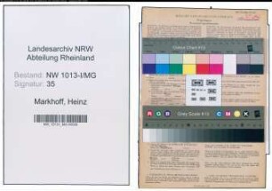 Entnazifizierung Heinz Markhoff , geb. 21.08.1920 ()