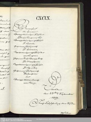 CXCIX., 23. September 1859