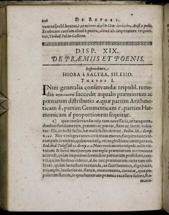 Disp. XIX. De Præmiis Et Poenis.