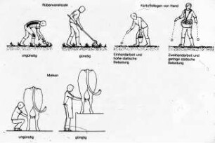 Schemazeichnung: Arbeitskraft, Ergonomie