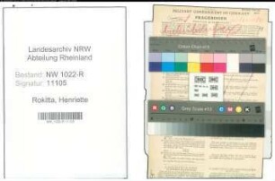 Entnazifizierung Henriette Rokitta , geb. 26.12.1903 (Fuersorgerin)