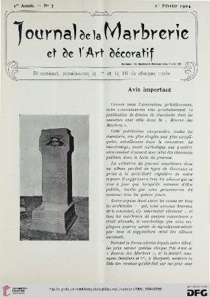 Nr. 7 (1er Février 1904)