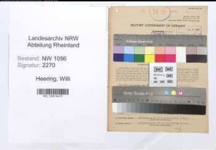 Entnazifizierung Willi Heering , geb. 06.04.1914 (Angestellter)