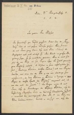 Brief an Friedrich Wilhelm Jähns : 11.05.1876