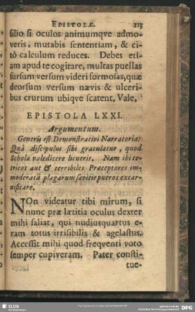Epistola LXXI.