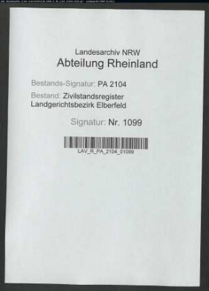 Heiratsregister Dorp