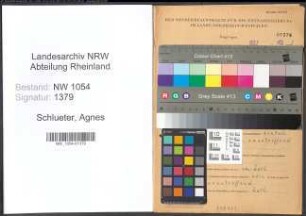 Entnazifizierung Agnes Schlueter , geb. 04.12.1896 ()