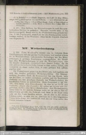 XIV. Wechselrechnung