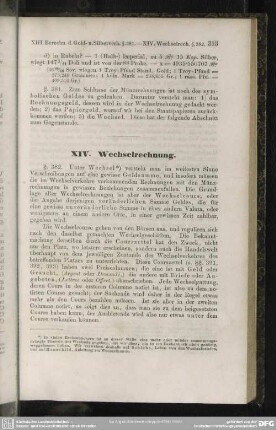 XIV. Wechselrechnung
