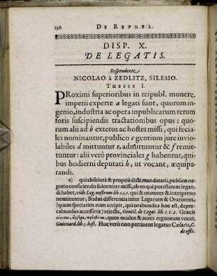 Disp. X. De Legatis.