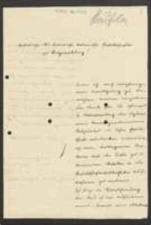 Brief von Ludwig von Hohenbühel-Heufler an Regensburgische Botanische Gesellschaft