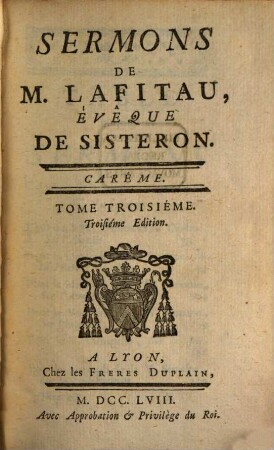 Sermons : Carême, 3