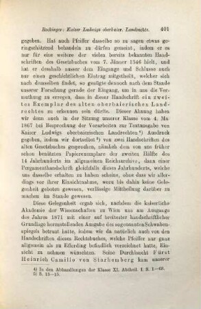 Ueber die Handschrift von Kaiser Ludwigs altem oberbaierischen Landrechte in der fürstlich Starhemberg'schen Bibliothek, früher zu Riedegg, jetzt zu Efferding