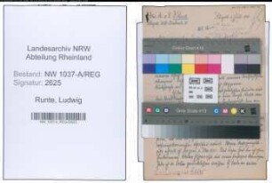 Entnazifizierung Ludwig Runte , geb. 19.02.1896 (Ministerialdirektor)
