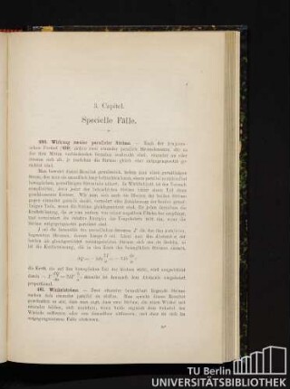 3. Capitel. Specielle Fälle.