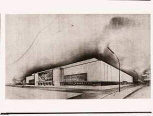 Deutschlandhalle, Berlin-Westend: Perspektivische Ansicht