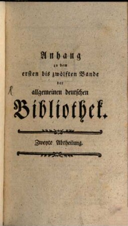 Allgemeine deutsche Bibliothek. 1/12,2. 1764/68