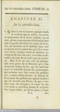 Chapitre XI. Sur les veritables biens