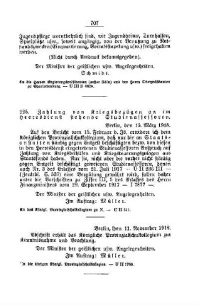 Zahlung von Kriegsbezügen an im Heeresdienst stehende Studienassessoren : [C. Allgemeine Angelegenheiten der Unterrichtsanstalten]