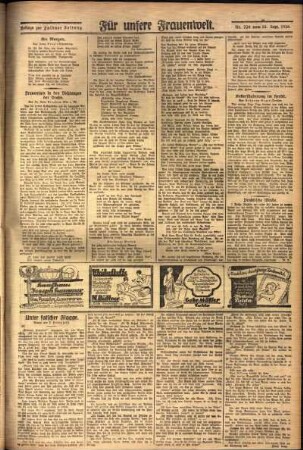 Zweite Ausgabe vom Donnerstag, den 23. September 1926.