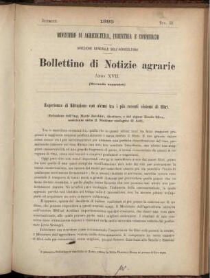 Esperienze di filtrazione con alcuni tra i più recenti sistemi di filtri.
