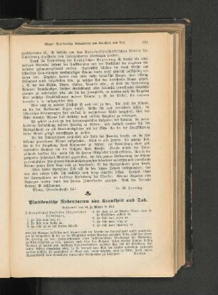 Plattdeutsche Redensarten von Krankheit und Tod.