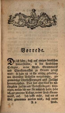 Wilhelm Friederich Hetzels Erleichterte Arabische Grammatik : nebst einer kurzen Arabischen Chrestomathie, zur Uebung im Lesen und Uebersezzen, 2. Nöthige Verbesserungen und Zusätze
