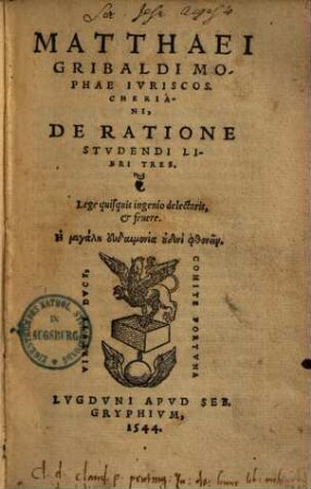 De ratione studendi : libri tres