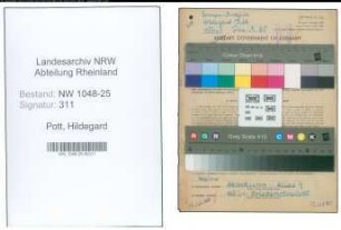 Entnazifizierung Hildegard Pott , geb. 04.06.1914 (Drogistin)