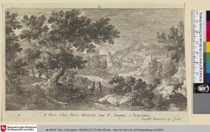 [Landschaft mit Wanderern]