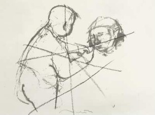 Kind in Halbfigur und Kopf der Mutter (verworfene Arbeit)