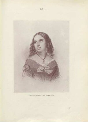 Frau Fanny Hensel, geb. Mendelssohn