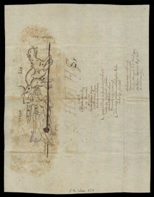 Cometa observatus Helmstadii 19. Nov. 1680 (Zeichnung)