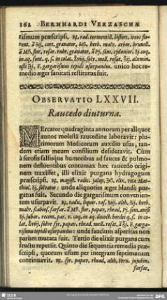 Observatio LXXVII. Raucedo diuturna