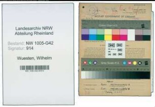 Entnazifizierung Wilhelm Wuesten , geb. 14.05.1909 (Mechaniker)