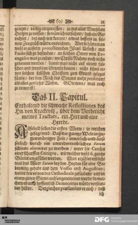 Das II. Capitul.