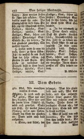 XII. Vom Gebete. - XV. Von der Busse und der Bekehrung.
