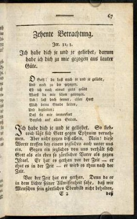 67-81, Zehente Betrachtung. - Elfte Betrachtung.