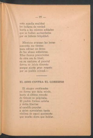 El odio contra el Gobierno