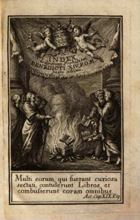 Index librorum prohibitorum : sanctissimi comini nostri Benedicti XIV. Pontificis Maximi iussu recognitus, atque editus